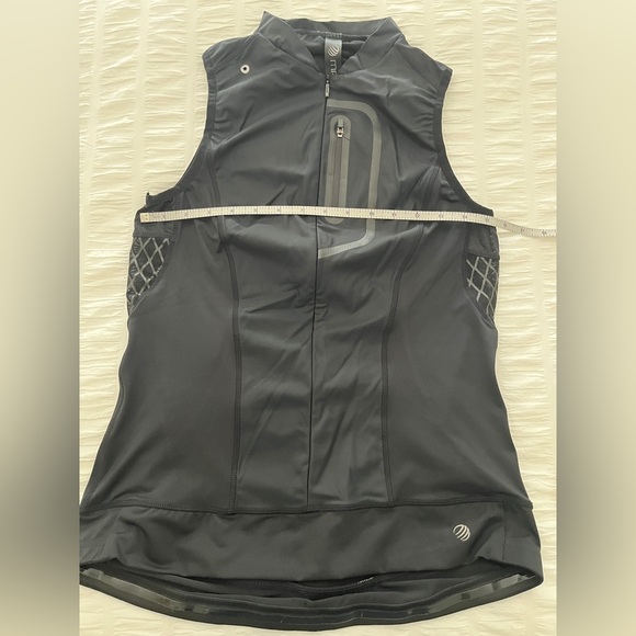 MPG Black Sleeveless Cycling Jersey Half Zip Back Pockets Mesh Back Spin Class - Picture 13 of 15